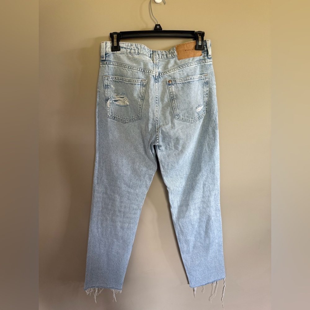 &Denim Distressed Light Blue Jeans Size 2 - Picture 4 of 5